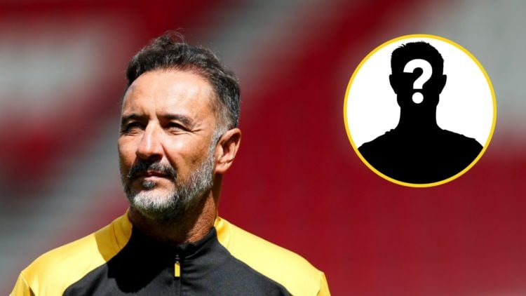 Wolves manager Vitor Pereira looks on (left), mystery player (inset)