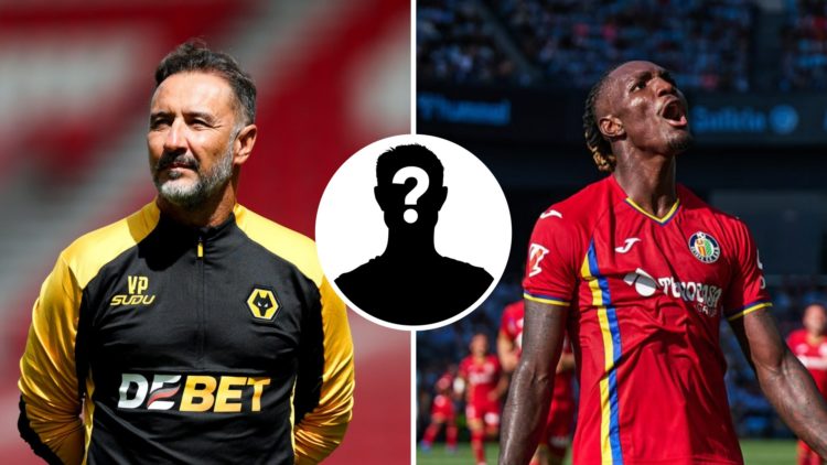 Vitor Pereira looks on (left), Christantus Uche playing for Getafe (right), mystery player (inset)