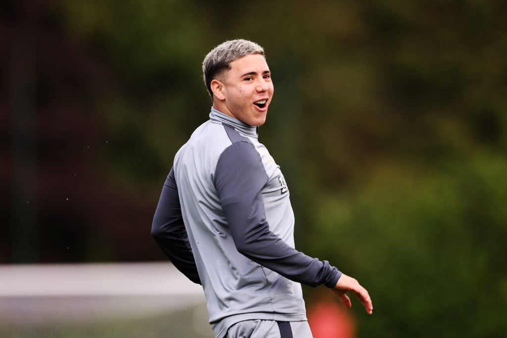 Enso Gonzalez in Wolves training.