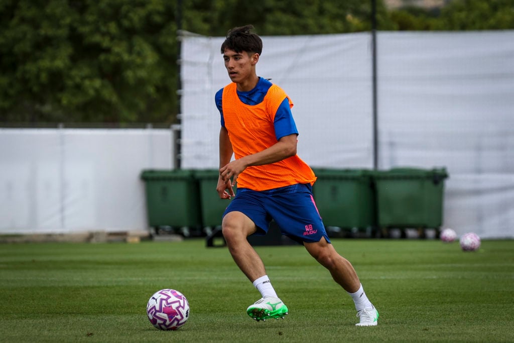 Luke Rawlings in pre-season training with Wolves first-team
