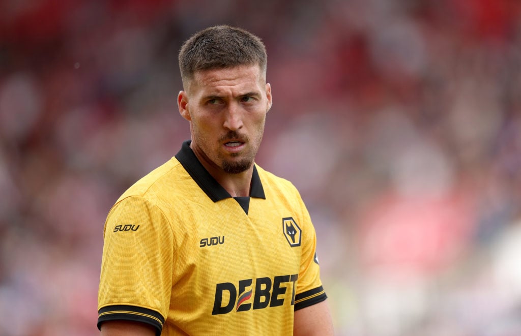 Matt Doherty playing for Wolves.