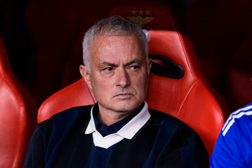 Jose Mourinho in the dugout at Benfica.
