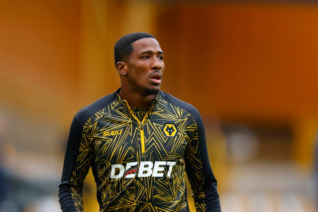 Jackson Tchatchoua warming up for Wolves.