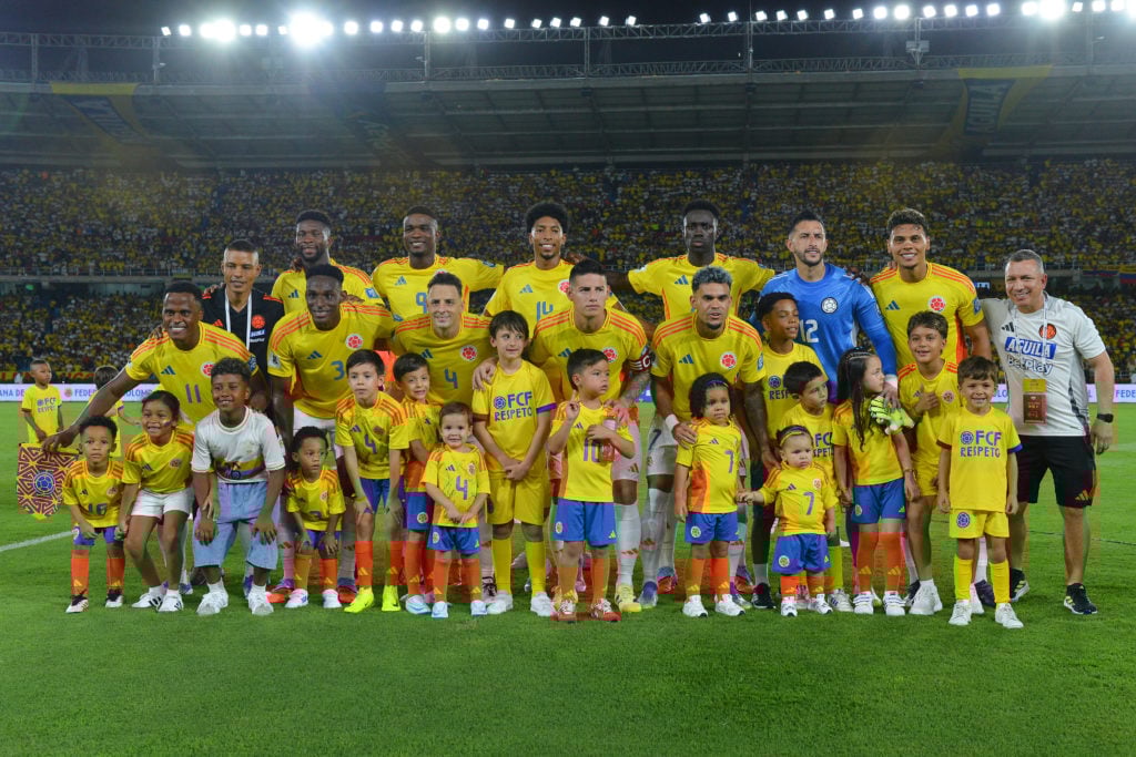 Colombian national team pre-match photo against Bolivia