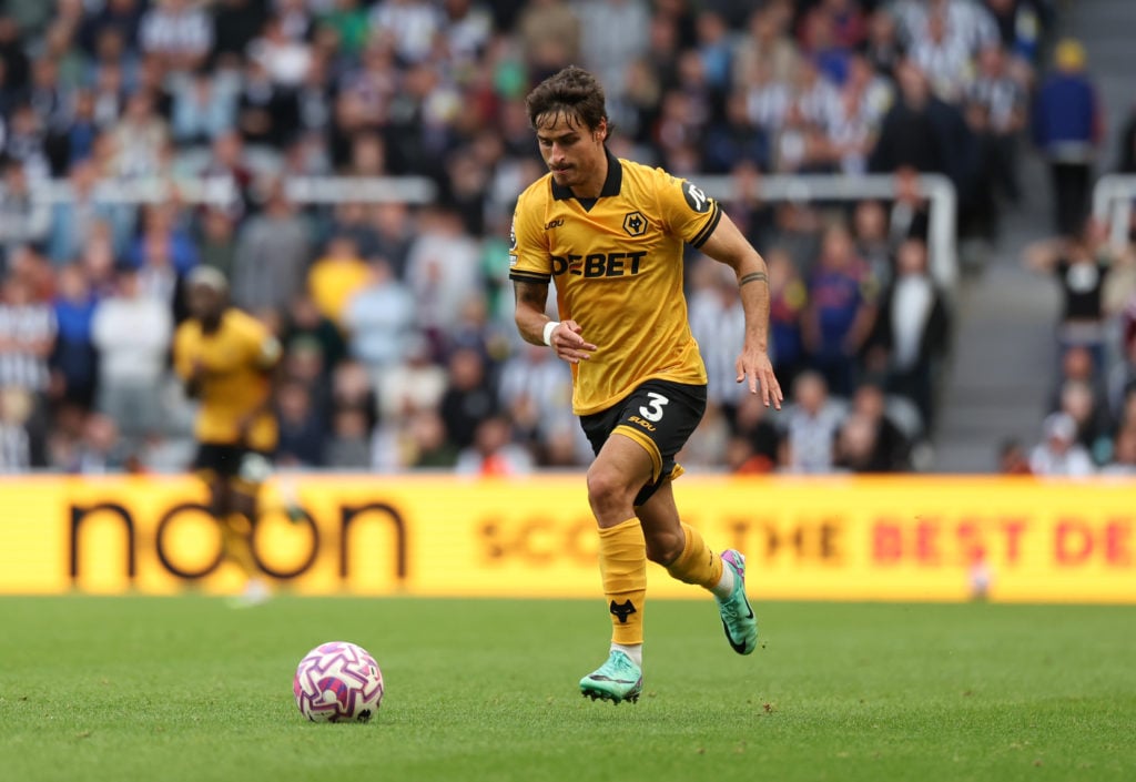 Hugo Bueno in action for Wolves against Newcastle