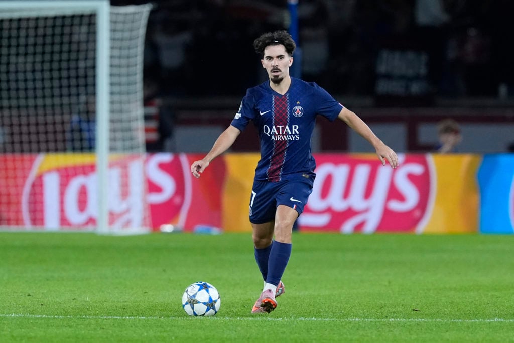 Vitinha in action for PSG in UEFA Champions League
