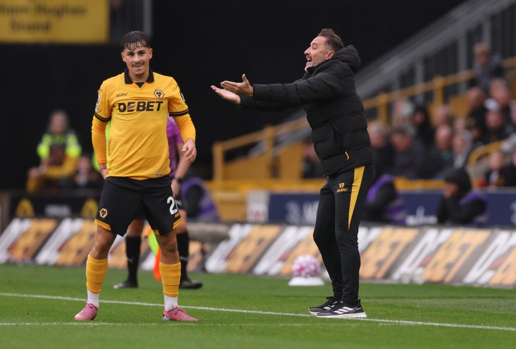 Vitor Pereira on the sidelines for Wolves against Leeds United