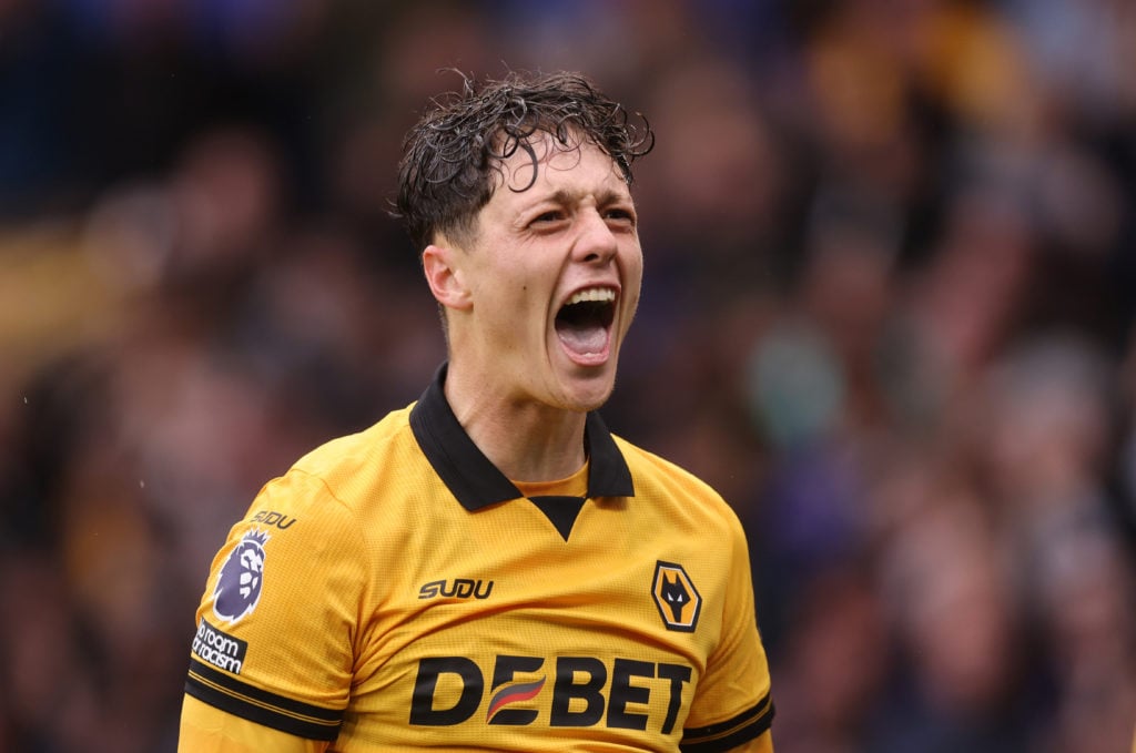 Ladislav Krejci celebrates after scoring for Wolves.