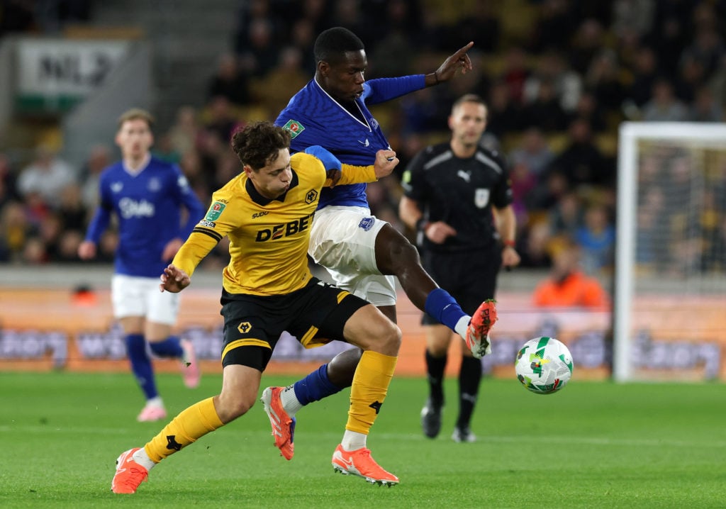 Ladislav Krejci fights for possession against Thierno Barry.