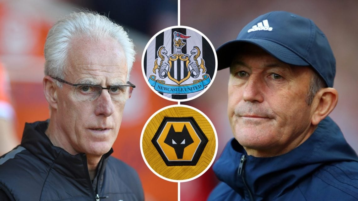 Left: Mick McCarthy on the touchline as Blackpool manager Right: Tony Pulis on the touchline looking on as Middlesbrough manager Overlay: Wolves cr...