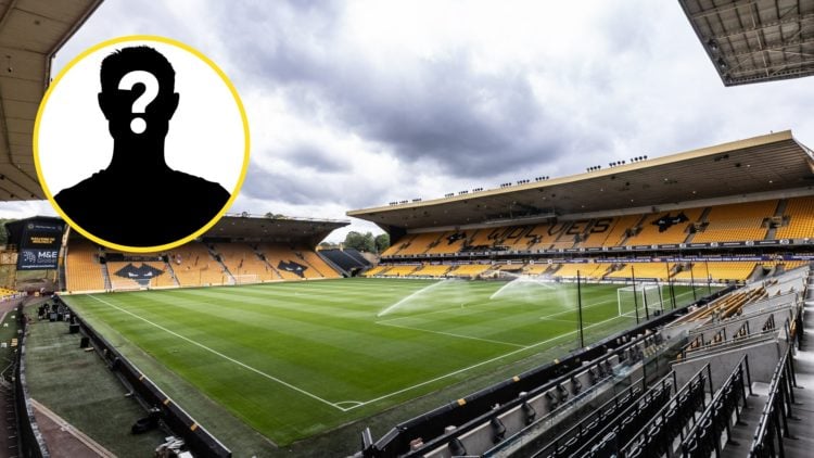 A general view of Molineux (central), mystery player (inset)