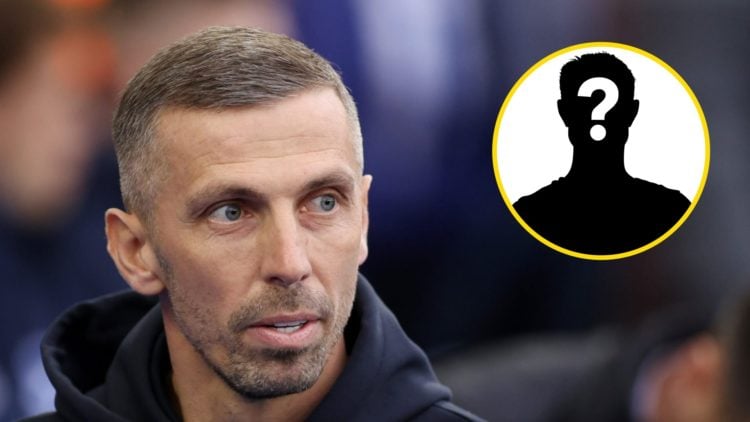 Former Wolves manager Gary O'Neil looks on (left), mystery player (inset)