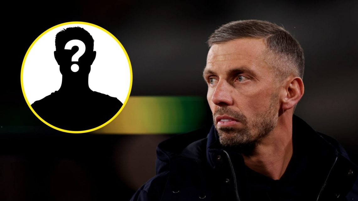 Gary O'Neil looks on while managing Wolves (central), mystery player (inset)