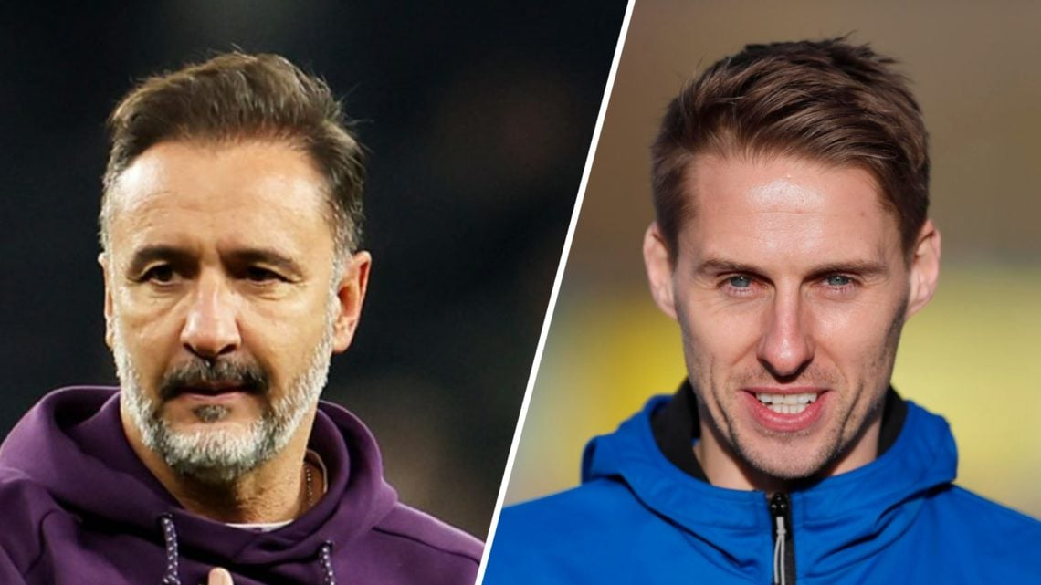 Wolves manager Vitor Pereira looks on (left), Dave Edwards ahead of playing for Shrewsbury Town (left)