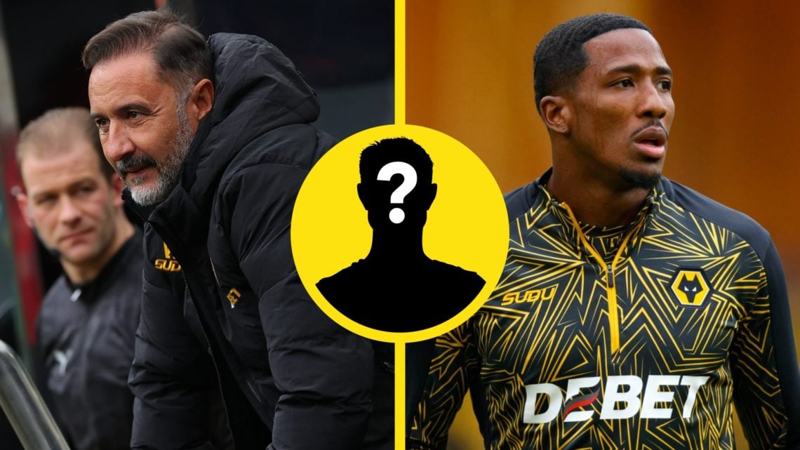 Left: Vitor Pereira in dugout for Wolves against Newcastle Left: Jackson Tchatchoua in Wolves training gear Inset: Mystery player