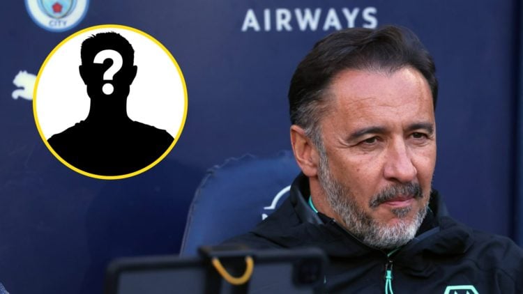 Wolves manager Vitor Pereira in the dugout (right), mystery player (inset)