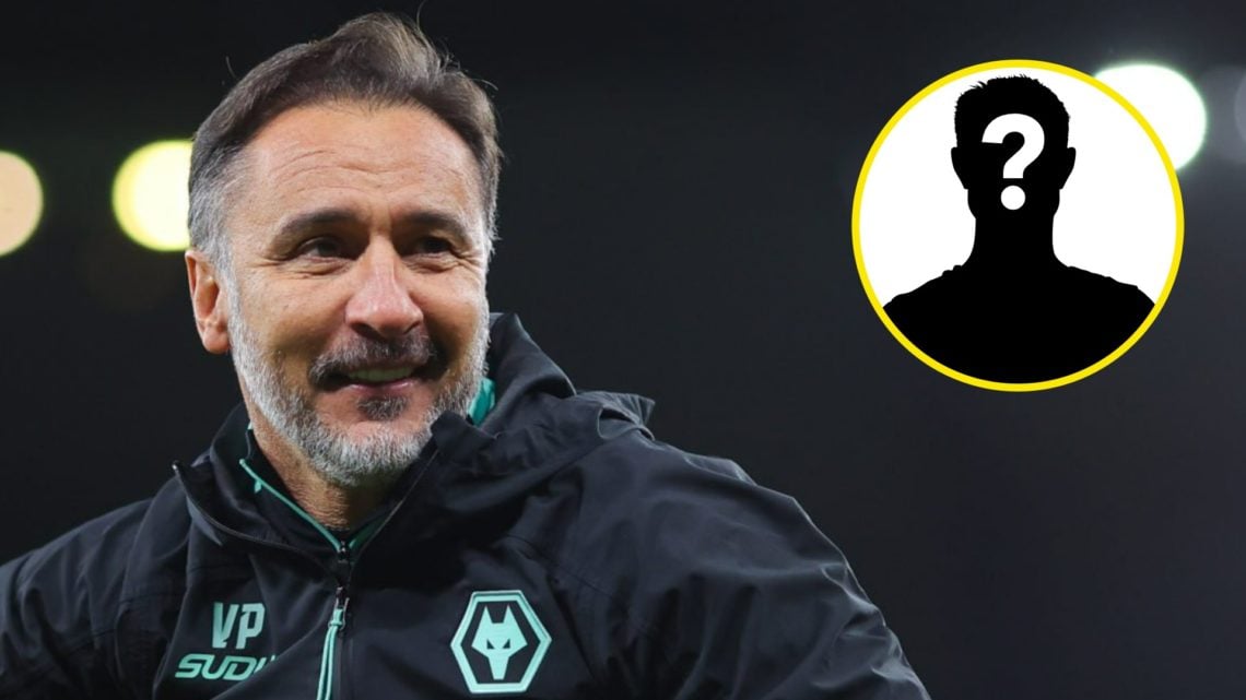 Vitor Pereira managing Wolves (left), mystery player (inset)