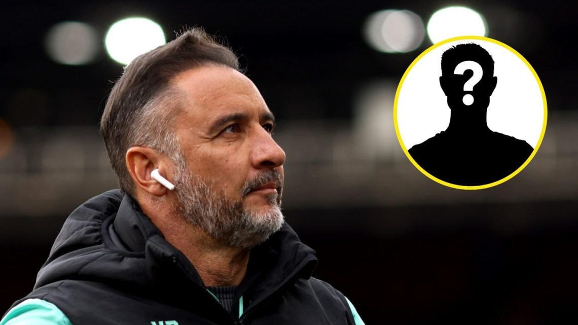 Wolves manager Vitor Pereira looks up (central), mystery player (inset)