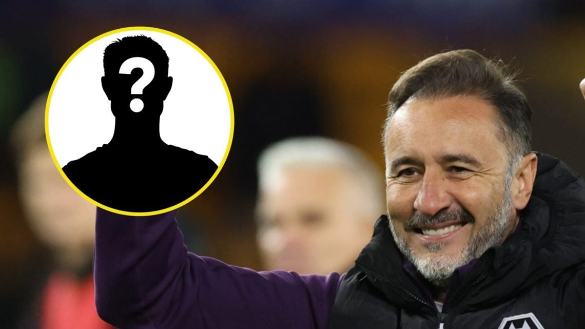 Wolves manager Vitor Pereira cheers (right), mystery player (inset)