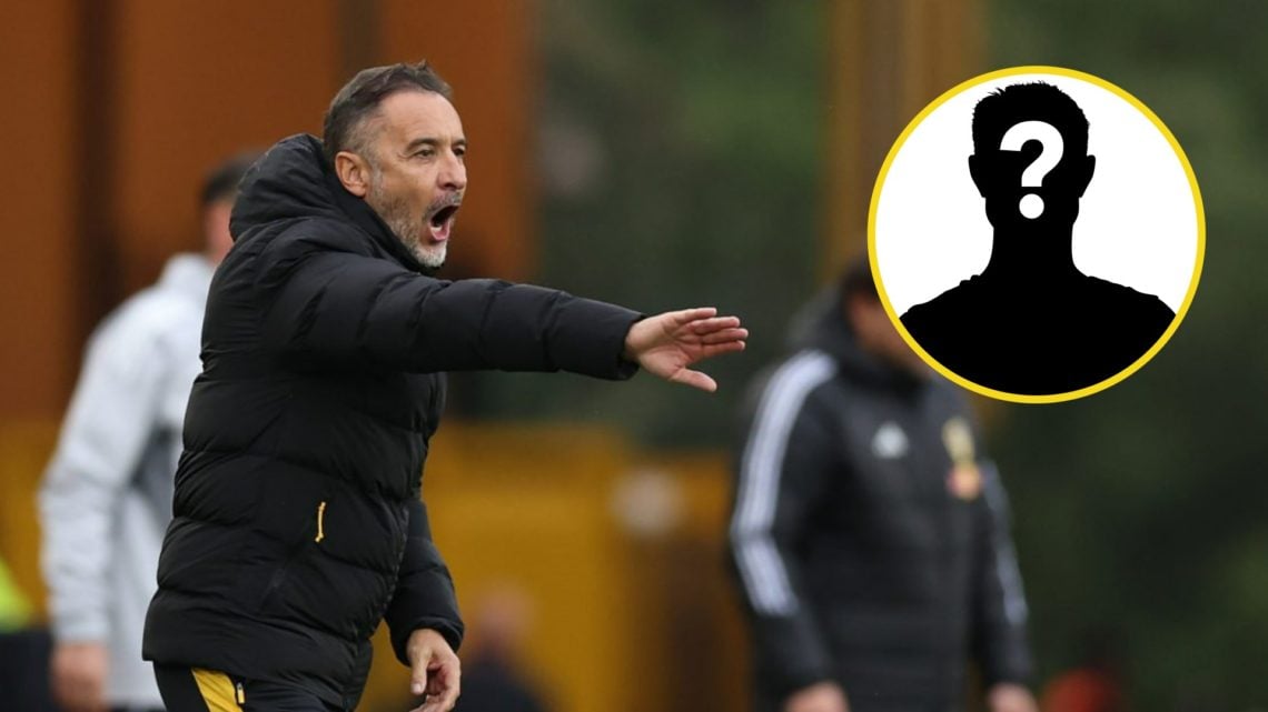 Wolves manager Vitor Pereira gestures from the sideline (central), mystery player (inset)