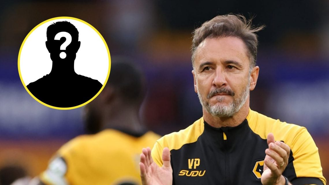 Wolves manager Vitor Pereira applauds fans (central), mystery player (inset)