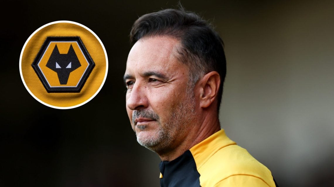 Vitor Pereira watches on and Wolves badge.