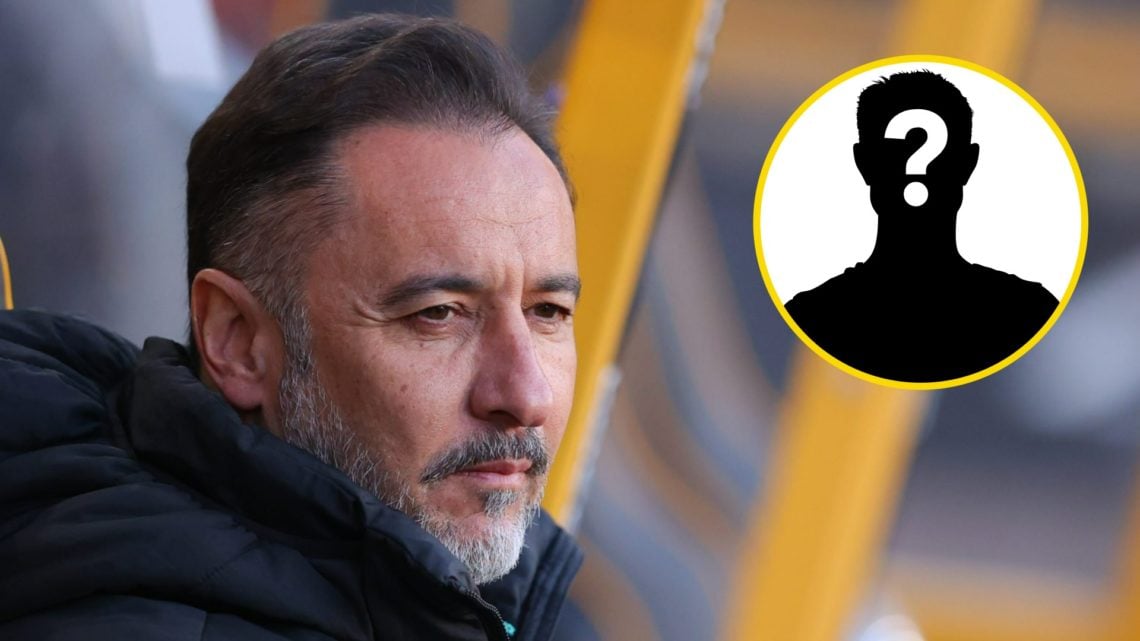 Wolves manager Vitor Pereira looks on from the bench (left), mystery player (inset)