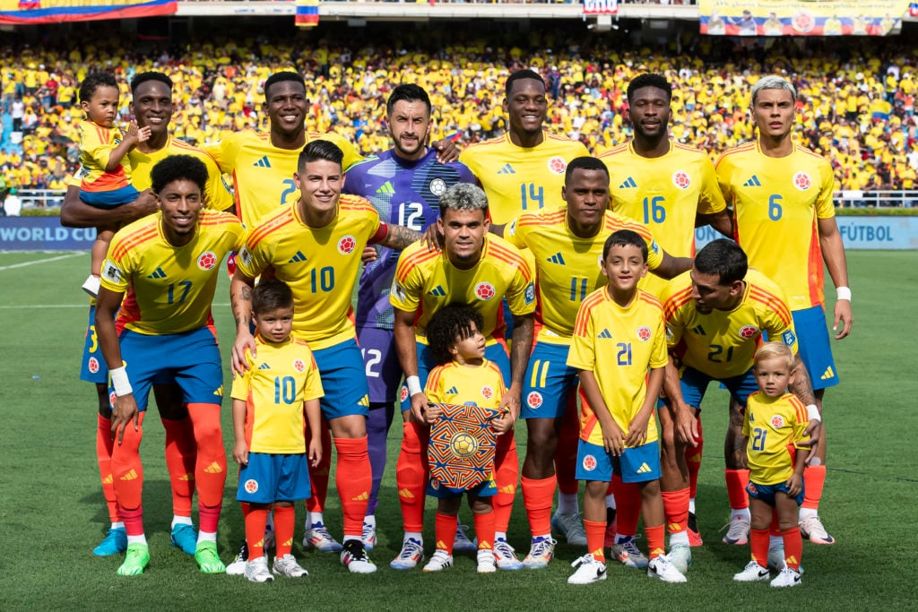 Colombia squad vs Argentina featuring Jhon Arias and Yerson Mosquera