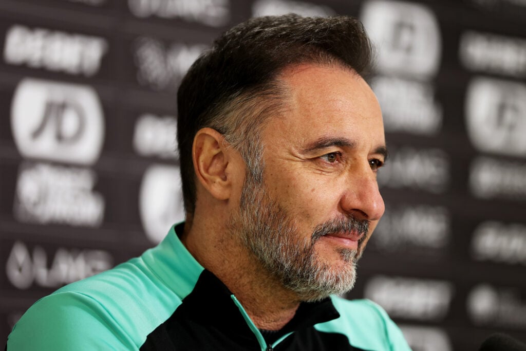 Vitor Pereira, head coach of Wolverhampton Wanderers speaks with the media during a press conference