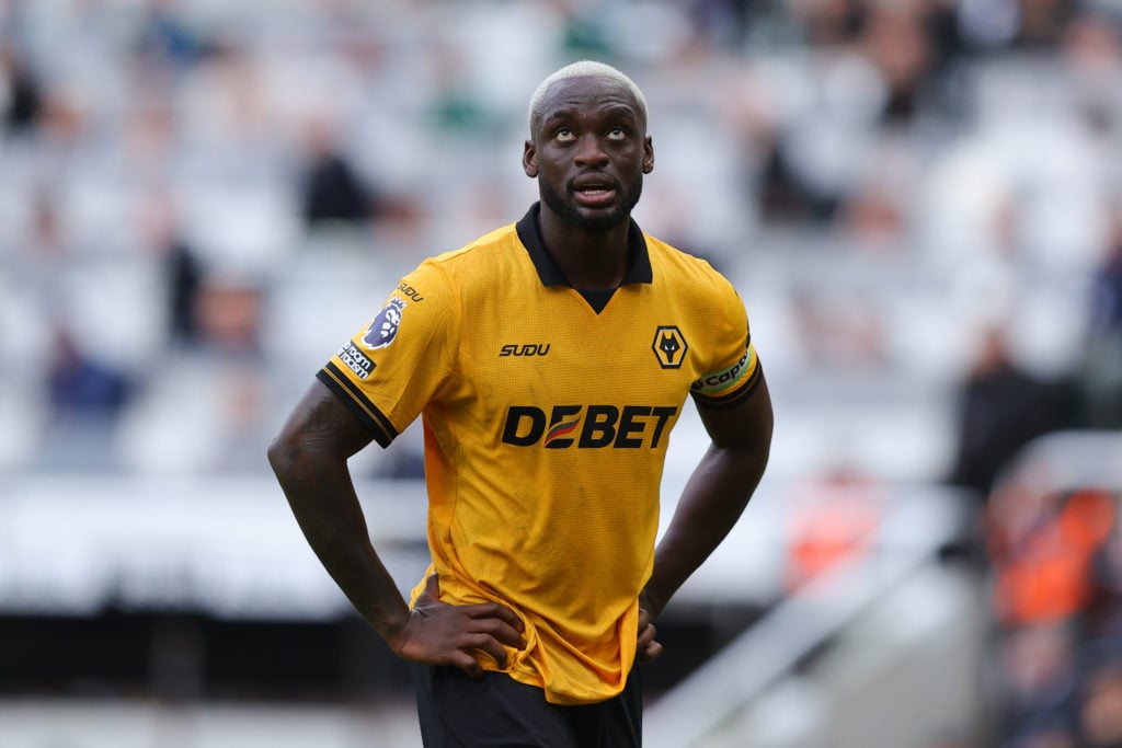 Wolves captain Toti Gomes puts his hands on his hips.