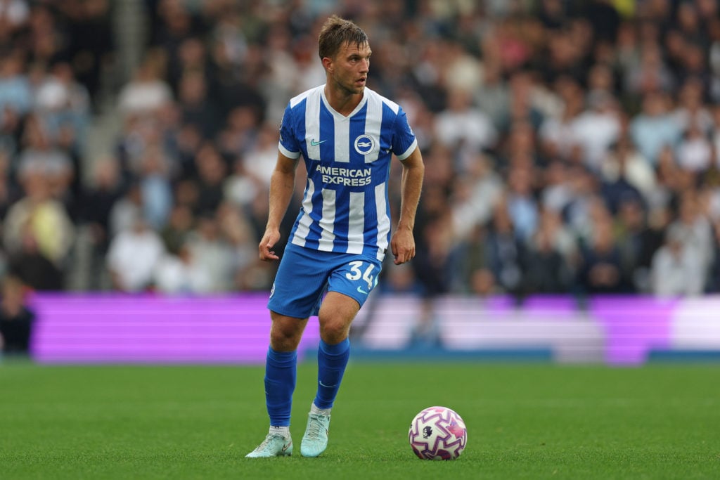 Joel Veltman in action for Brighton & Hove Albion