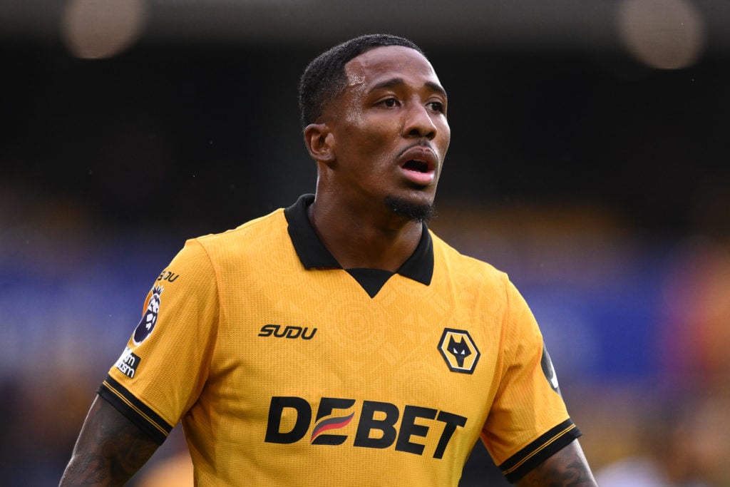 Jackson Tchatchoua playing for Wolves.