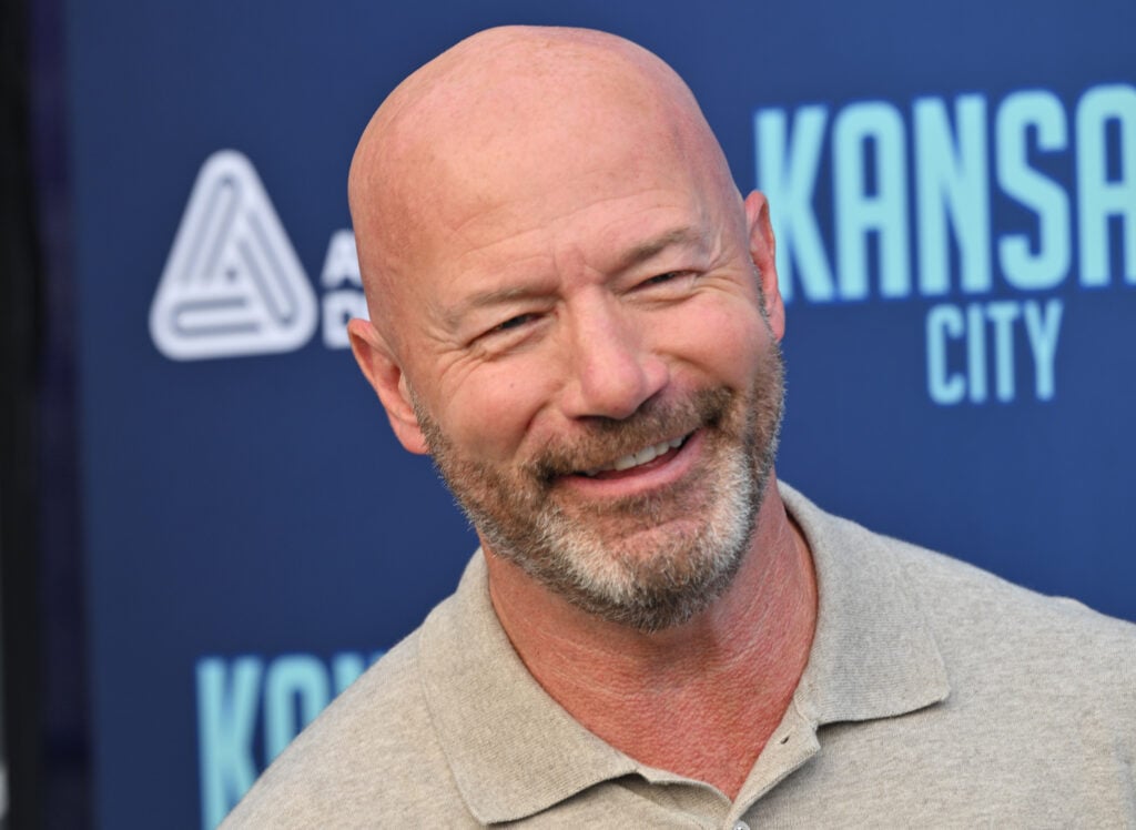 Alan Shearer poses for pictures during Premier League Mornings Live Kansas City