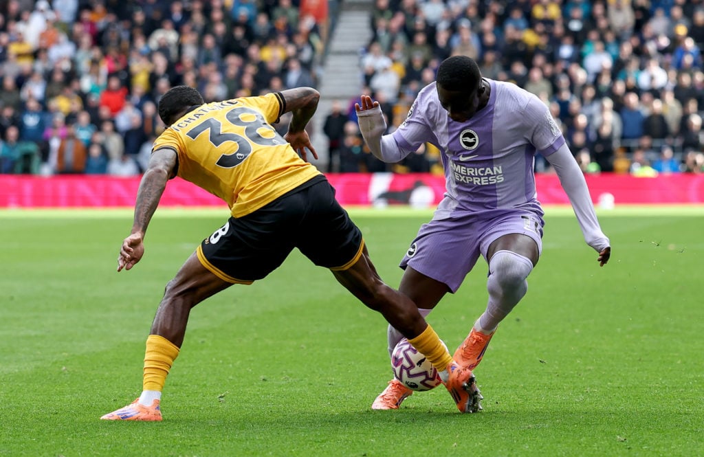 Jackson Tchatchoua in action against Brighton