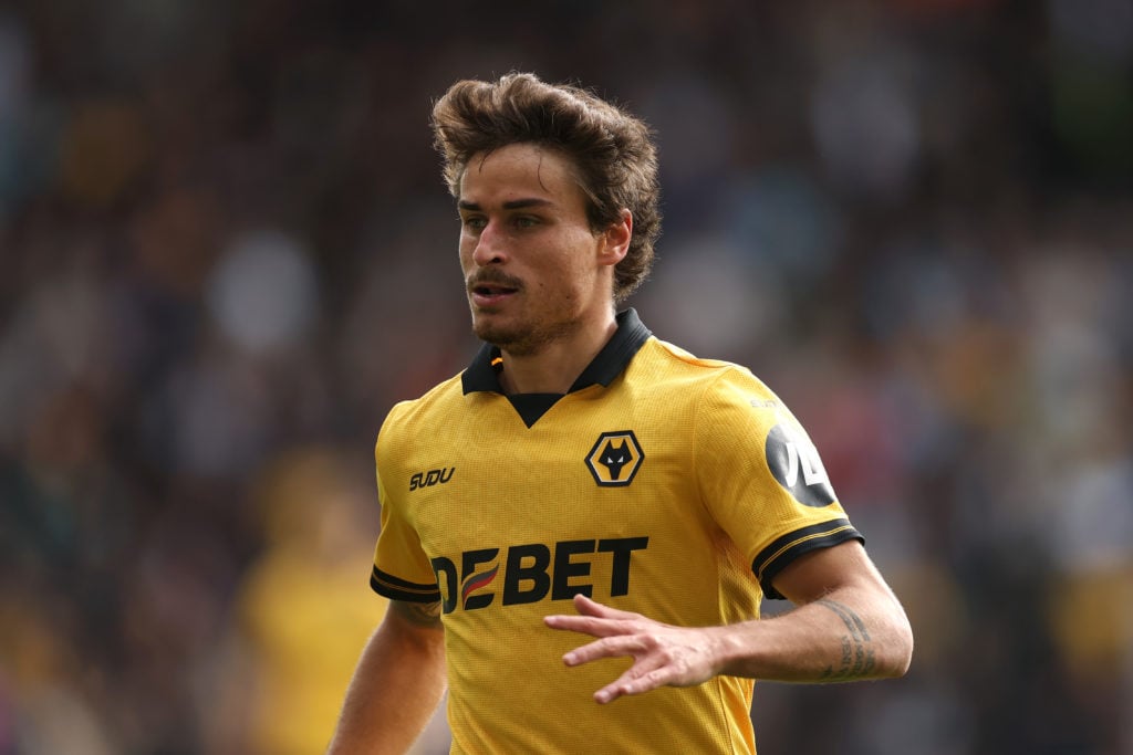 Hugo Bueno playing for Wolves.