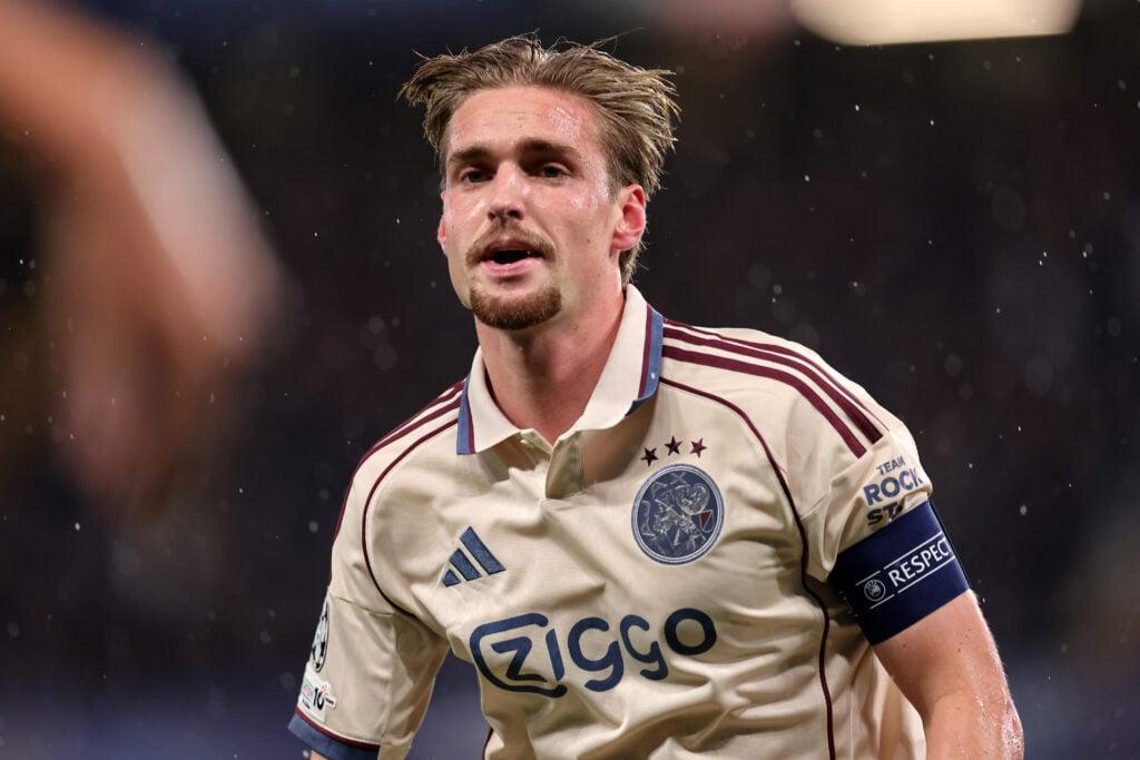 Kenneth Taylor of Ajax during the UEFA Champions League 2025/26 League Phase MD3 match between Chelsea FC and AFC Ajax