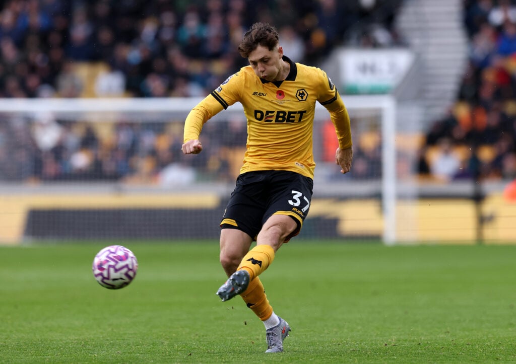 Ladislav Krejci plays a pass for Wolves.