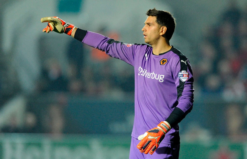 Emiliano Martinez of Wolverhampton Wanderers during the Sky Bet Championship match between Bristol City and Wolverhampton Wanderers