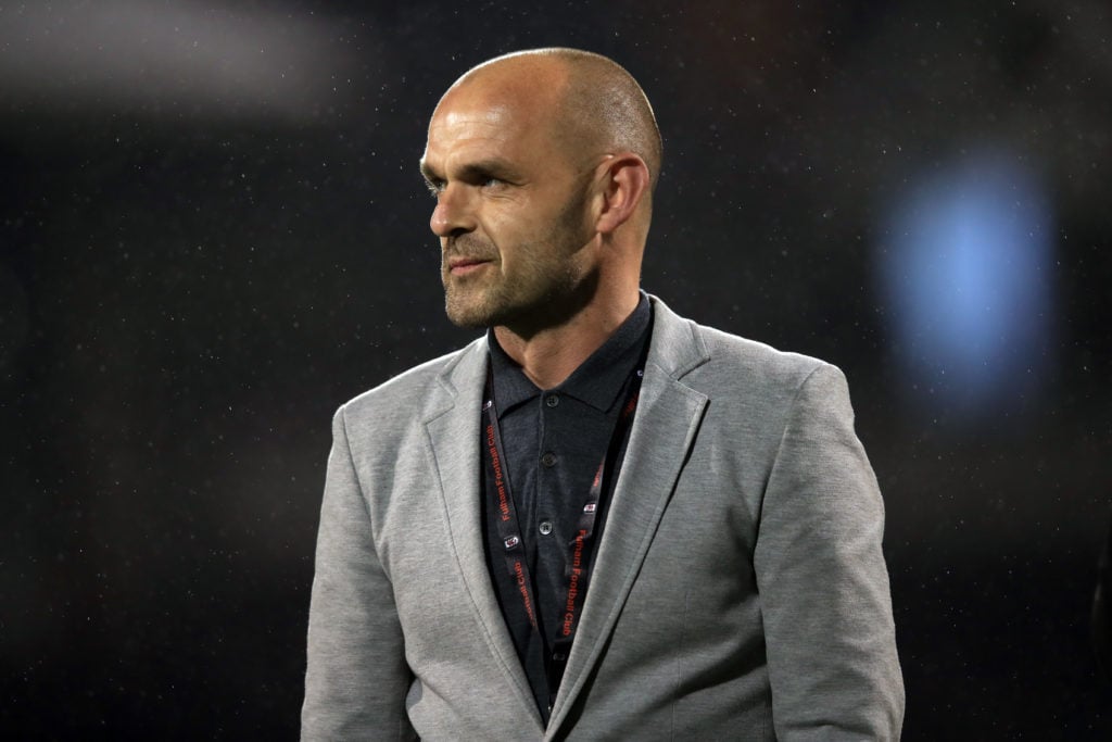 Danny Murphy working as a pundit during a Fulham game