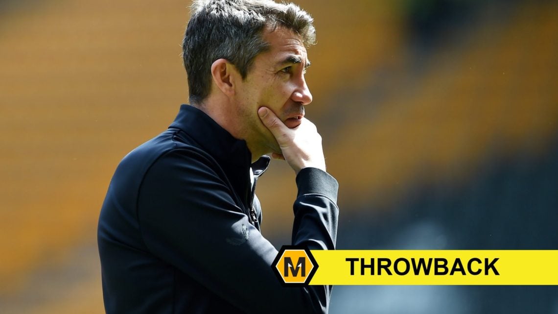Former Wolves manager Bruno Lage watching for the sidelines.