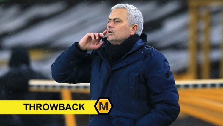 Jose Mourinho coaching against Wolves