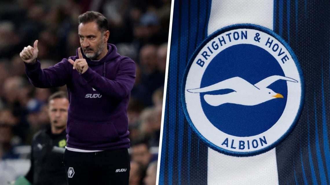 Left: Vitor Pereira reacts on the touchline during the English Premier League football match between Tottenham Hotspur and Wolverhampton Wanderers ...
