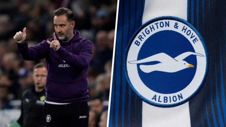 Left: Vitor Pereira reacts on the touchline during the English Premier League football match between Tottenham Hotspur and Wolverhampton Wanderers ...
