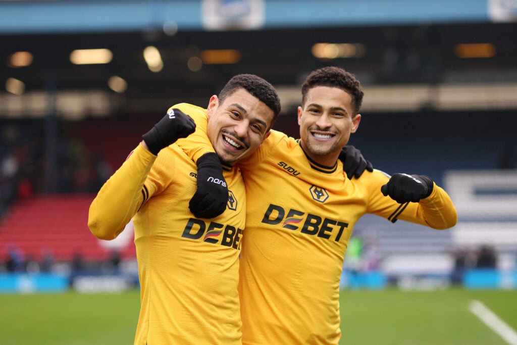 Andre and Joao Gomes are all smiles for Wolves.