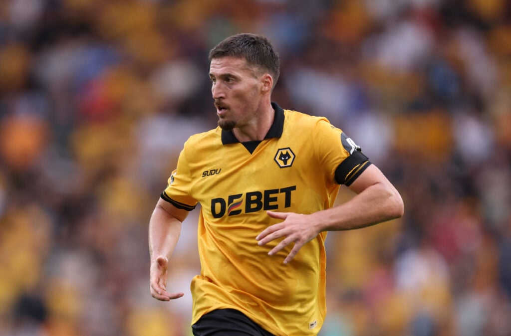 Matt Doherty playing for Wolves.