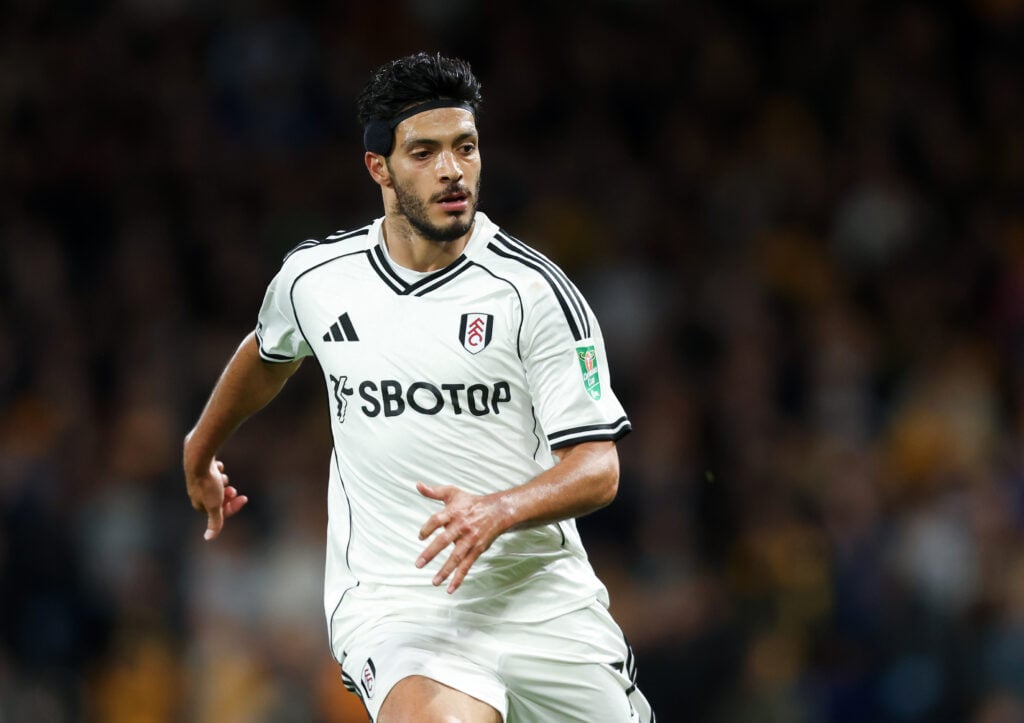 Raul Jimenez playing for Fulham.
