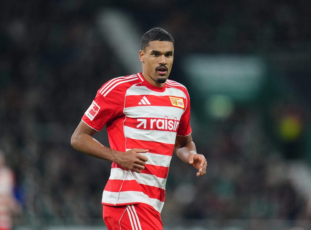 Danilho Doekhi playing for Union Berlin.