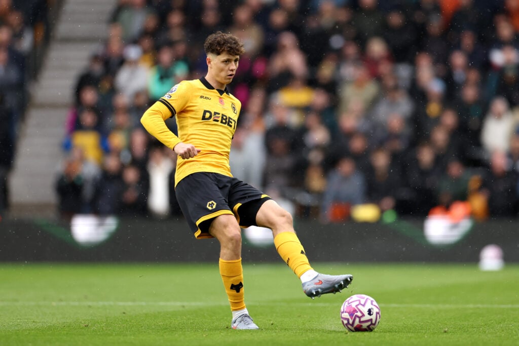 Ladislav Krejci plays a pass for Wolves.