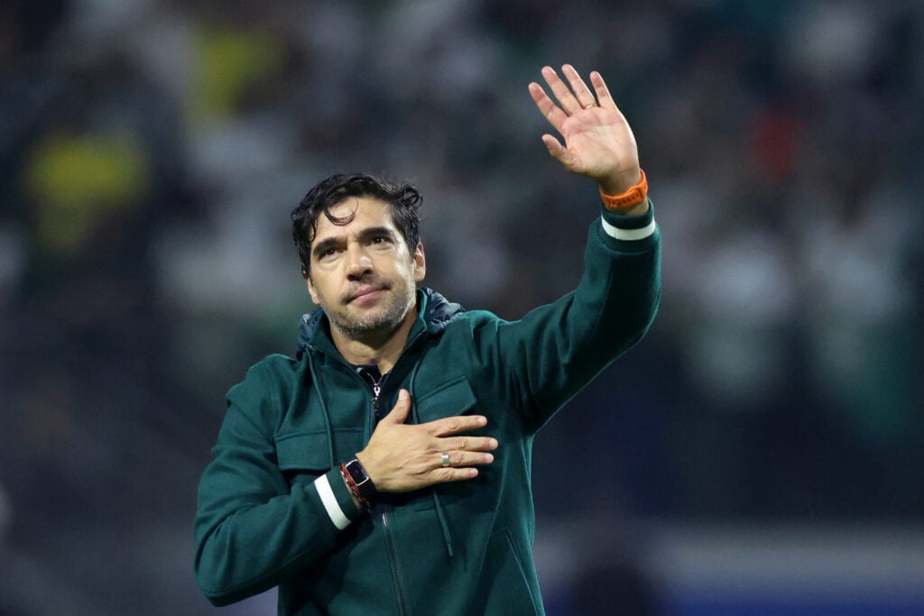 Abel Ferreira celebrates Palmeiras win