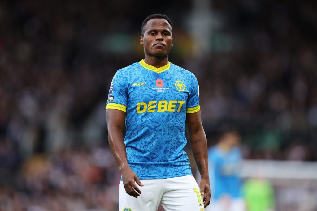 Jhon Arias playing for Wolves.